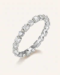 Alternating Moissanite Inlay Band Ring – 2.1ct