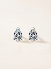 Teardrop Moissanite Stud Earrings – 1ct each