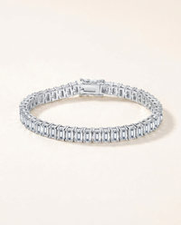 Emerald-Cut Moissanite Art Deco Tennis Bracelet
