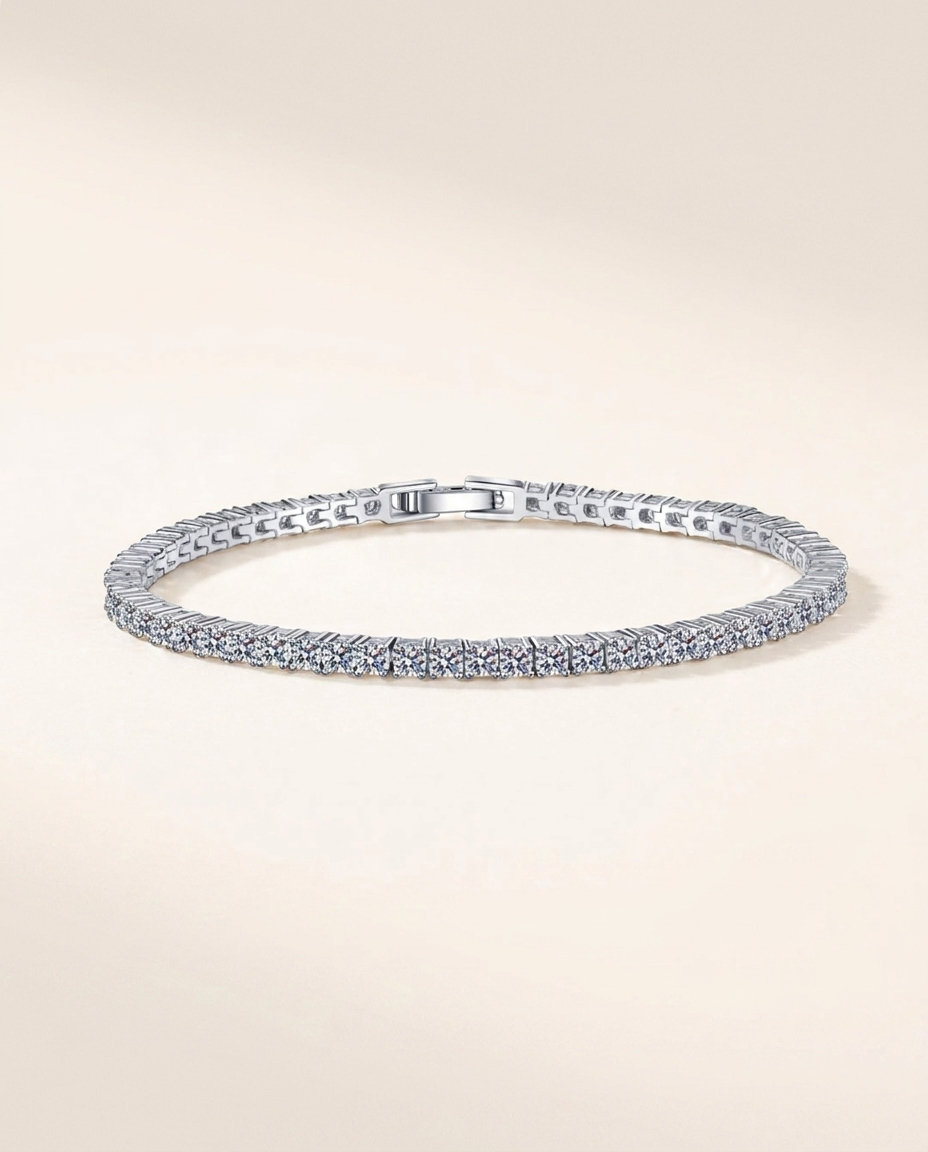 Moissanite Tennis Bracelet Full Pavé