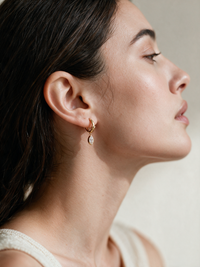 Twisted Hoop Moissanite Marquise Drop Earrings – 0.76ct each