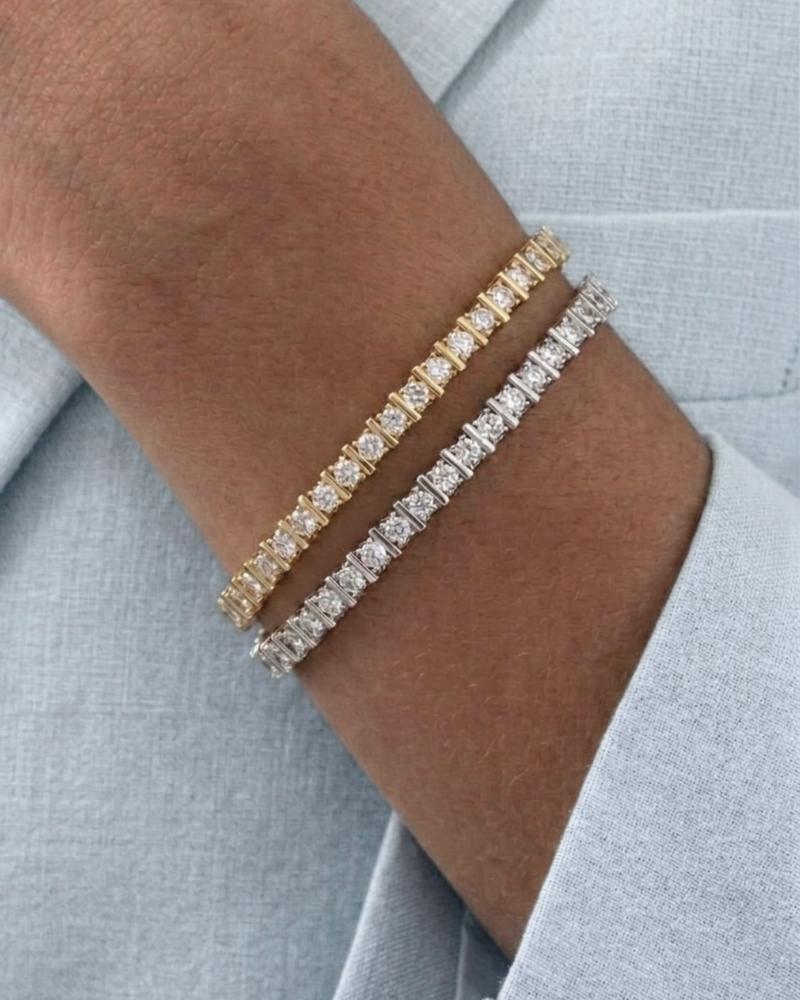 Moissanite tennis bracelet in 925 silver by Brilliani