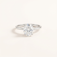 Oval-Cut Moissanite Four-Prong Solitaire Ring – 2.5ct