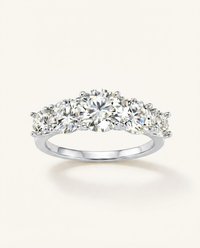 Round-Cut Moissanite Statement Ring – 3ct