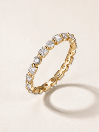 Alternating Moissanite Inlay Band Ring – 2.1ct
