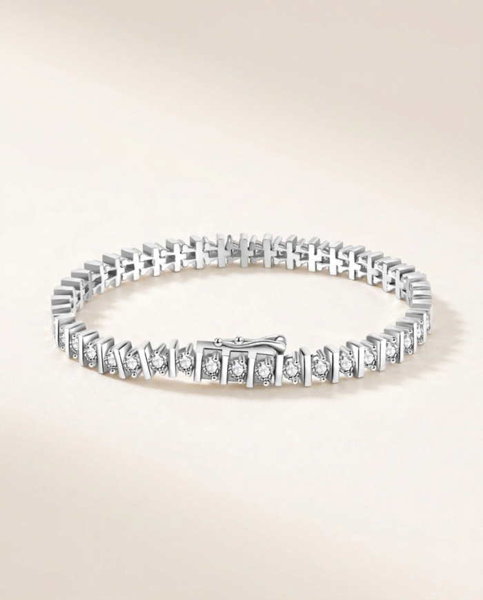 Moissanite Tennis Chain Bracelet
