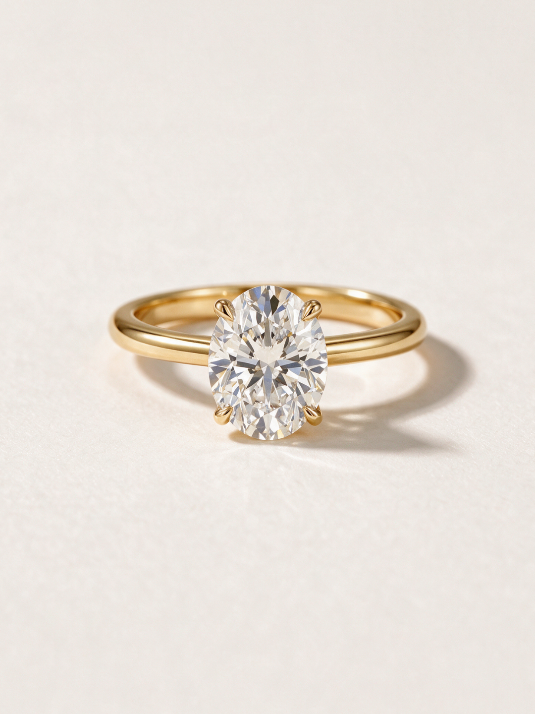 Oval-Cut Moissanite Four-Prong Solitaire Ring – 2.5ct