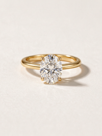 Oval-Cut Moissanite Four-Prong Solitaire Ring – 2.5ct