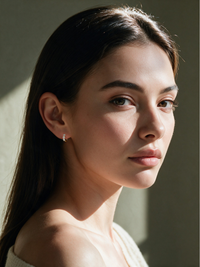 Triple Moissanite Stone Hoop Earrings – 0.9ct each
