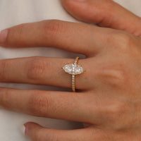 Marquise-Cut Moissanite Ring – 2ct