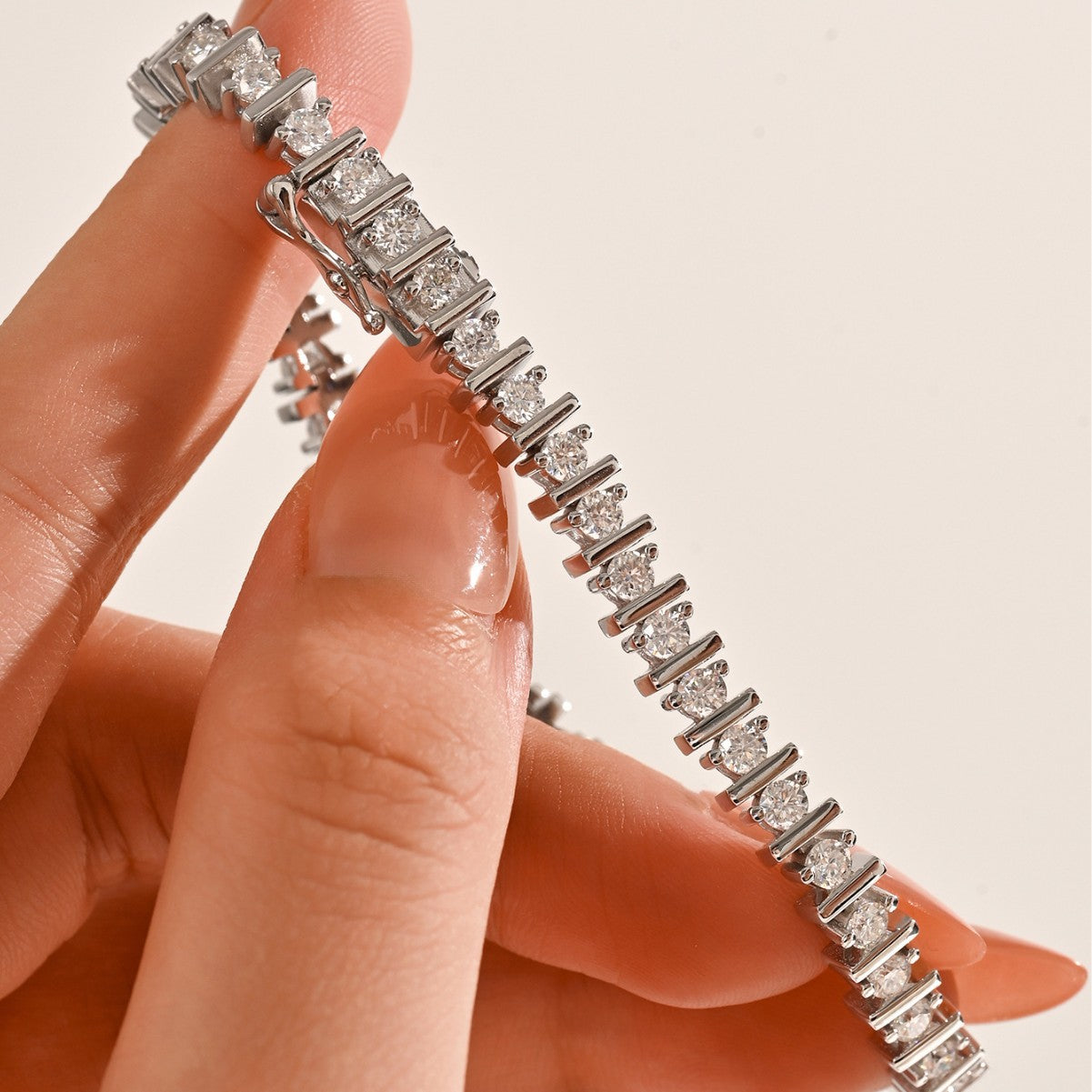 Moissanite Tennis Chain Bracelet