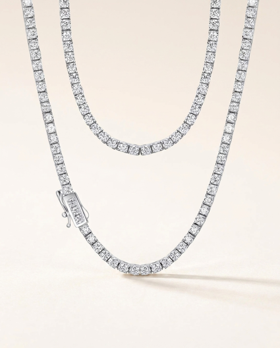 Moissanite Tennis Chain Necklace