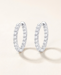 Full Eternity Moissanite Huggie Earrings – 2.16ct the pair