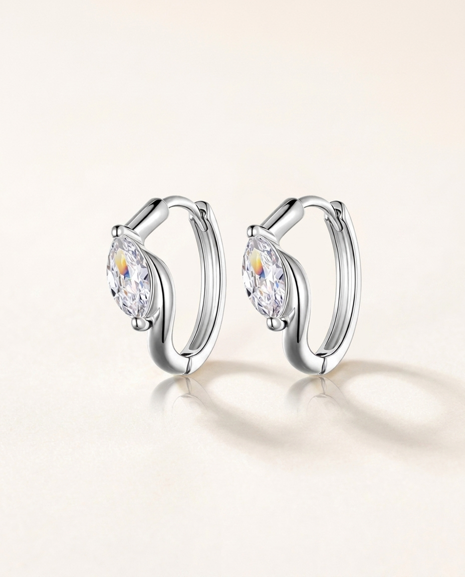 Round-Cut Moissanite Stud Earrings – 0.76ct each