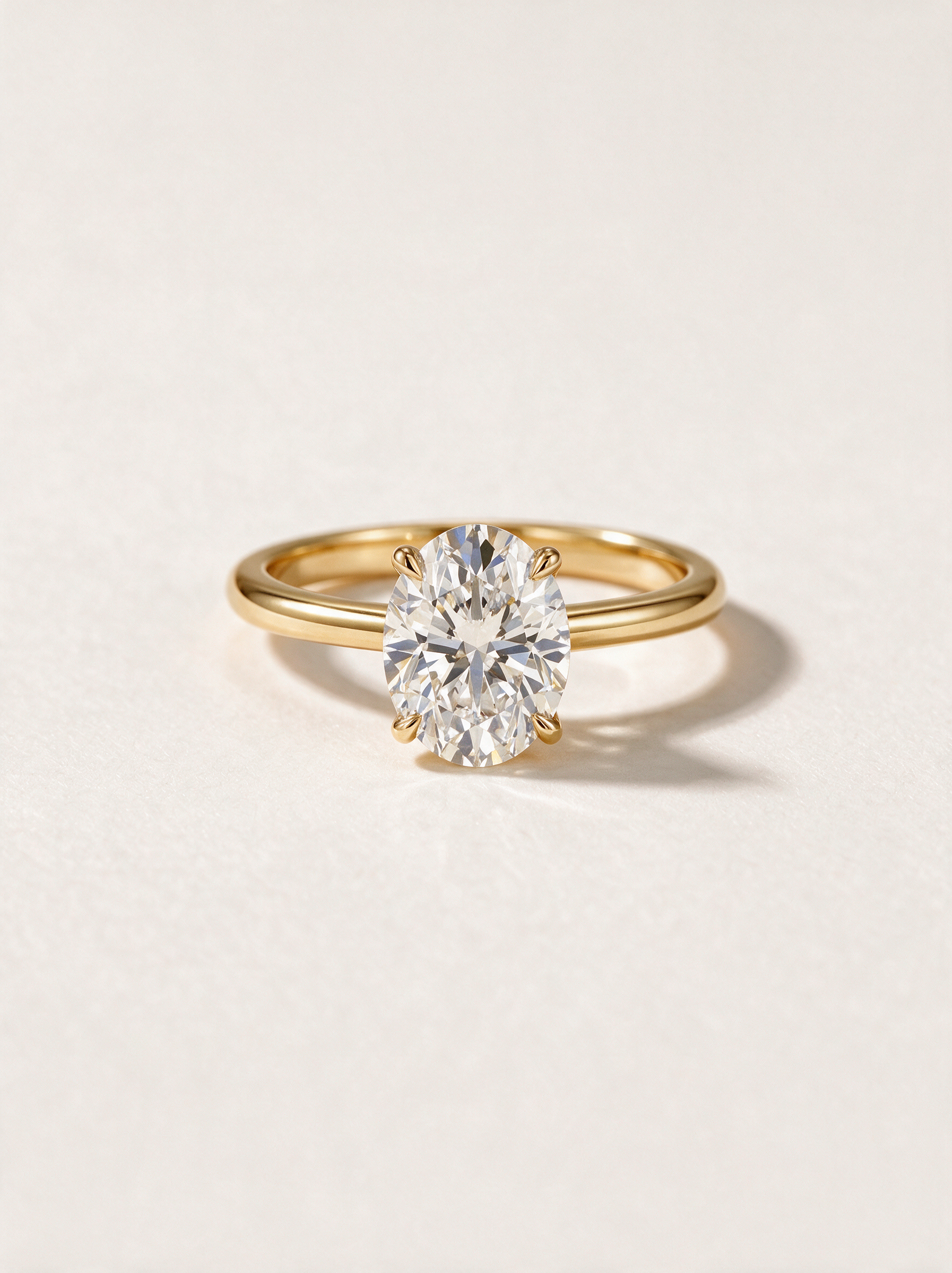 Oval-Cut Moissanite Four-Prong Solitaire Ring – 2.5ct