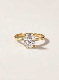 Oval-Cut Moissanite Four-Prong Solitaire Ring – 2.5ct