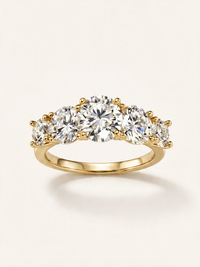 Round-Cut Moissanite Statement Ring – 3ct
