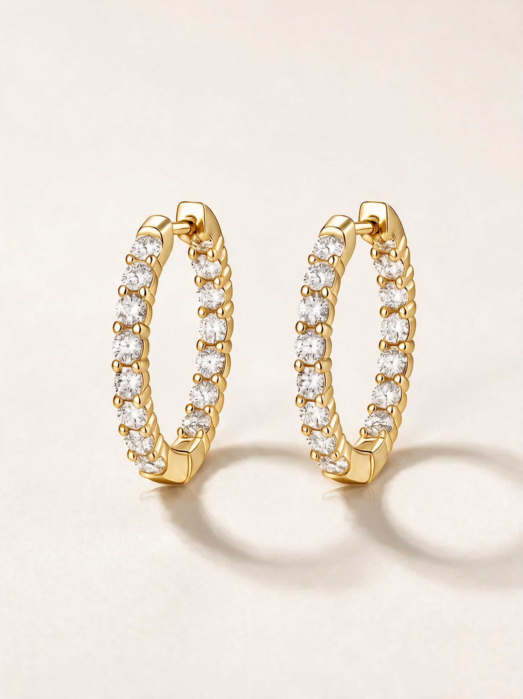 Full Eternity Moissanite Huggie Earrings – 2.16ct the pair