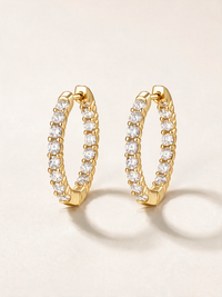 Full Eternity Moissanite Huggie Earrings – 2.16ct the pair