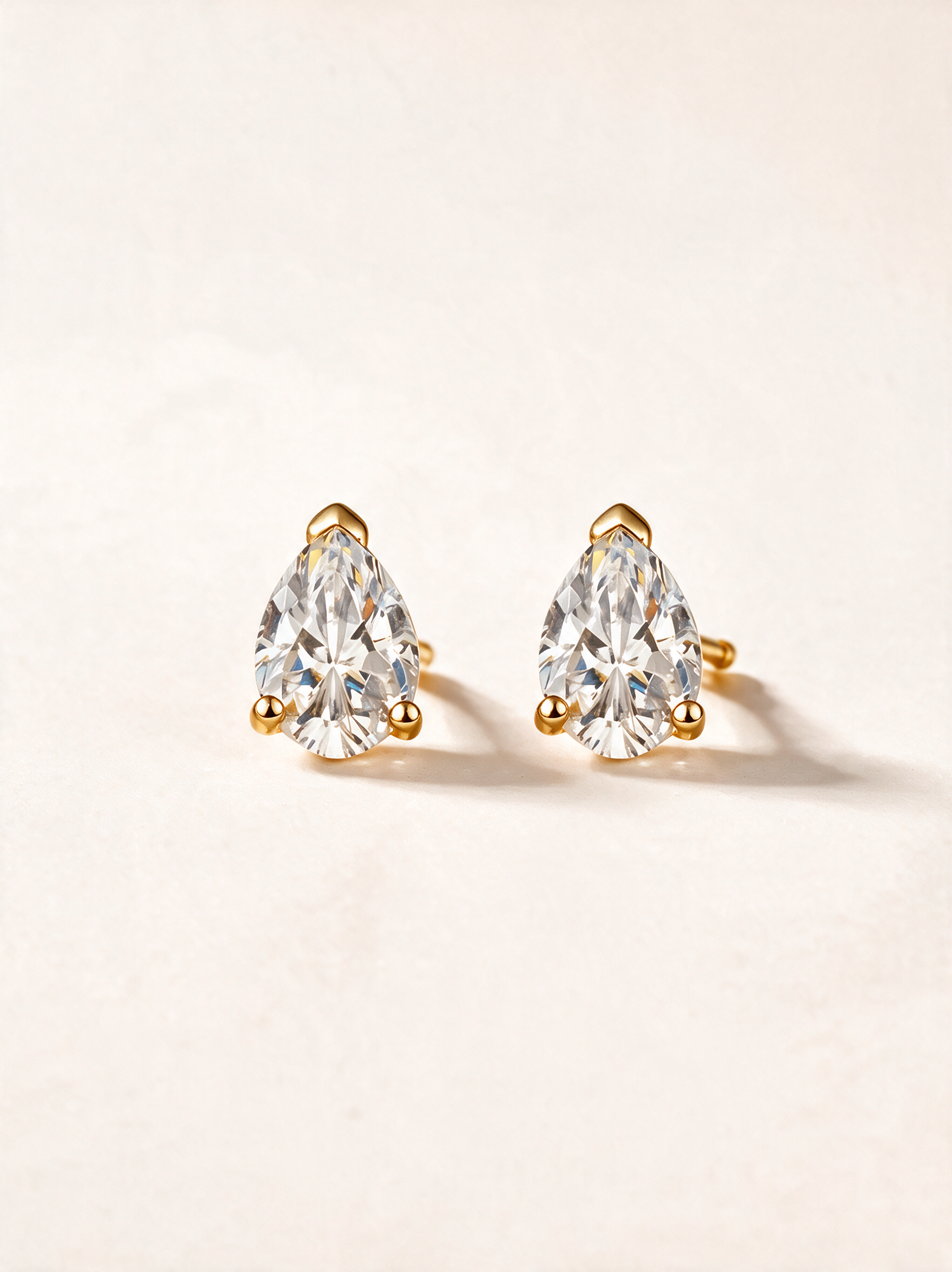 Teardrop Moissanite Stud Earrings – 1ct each