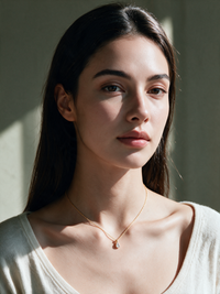 Teardrop Pear Shape Moissanite Necklace