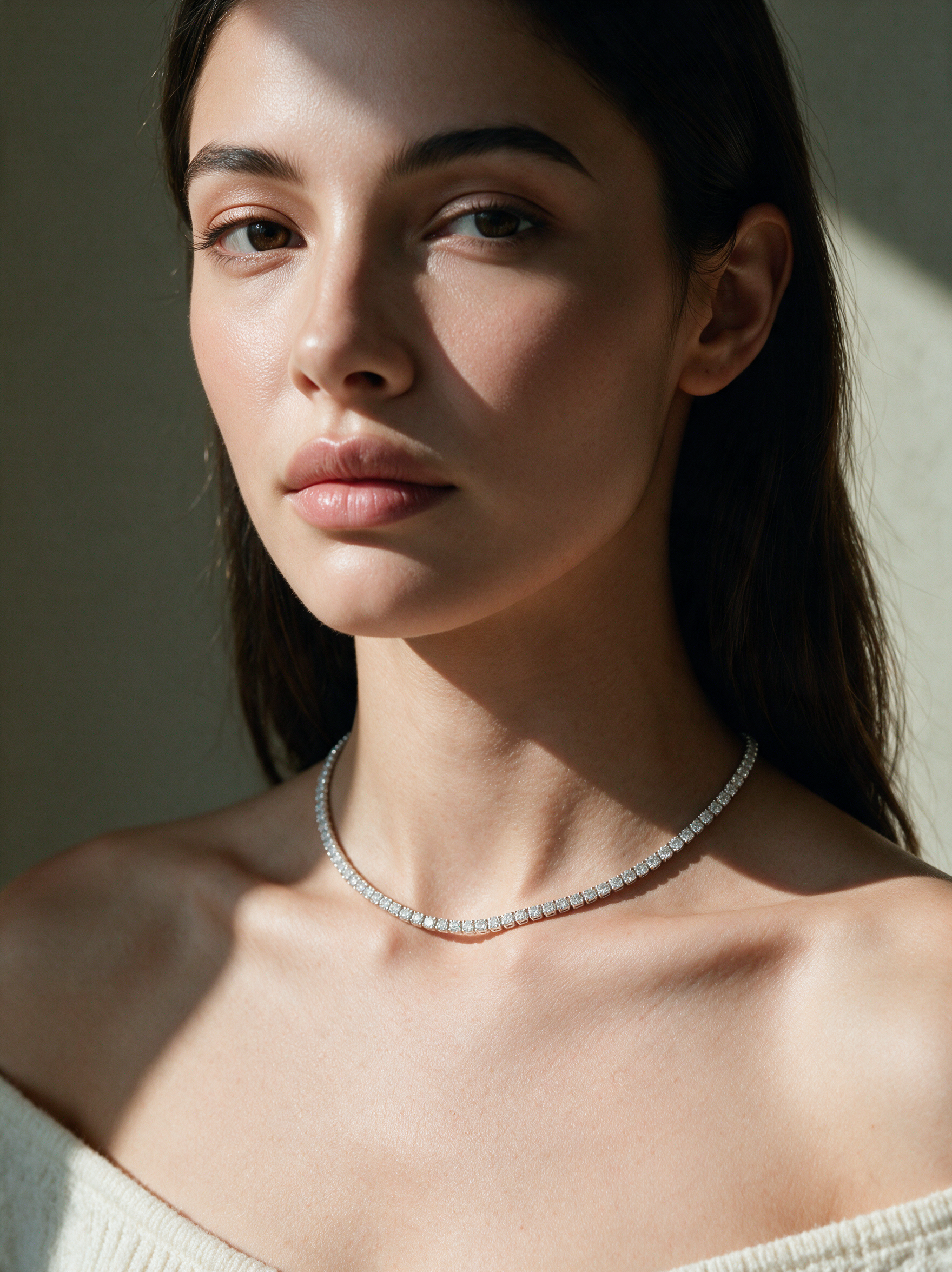 Moissanite Tennis Chain Necklace