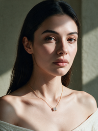 Emerald-Cut Moissanite Solitaire Pendant Necklace