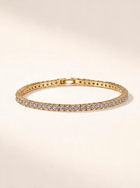 Moissanite Tennis Bracelet Full Pavé – 14K Gold Vermeil
